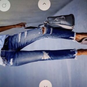 Dogma Denim High Rise Skinny Leg Distressed Ripped Size 5